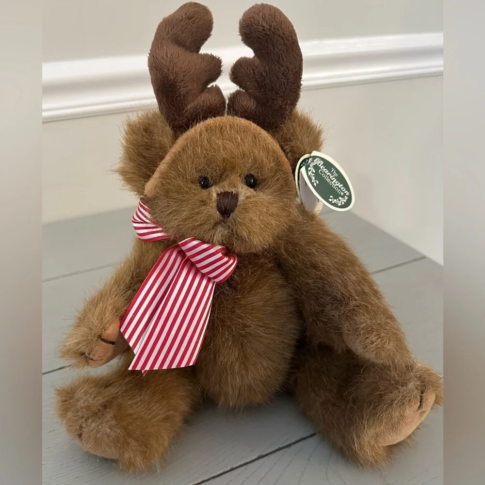 IZZY A. REINDEER*Bearington 9” Stuff Teddy Bear New Rare Christmas*DEER Plush